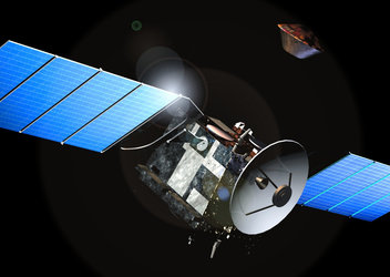 Beagle 2 lander leaving the Mars Express orbiter