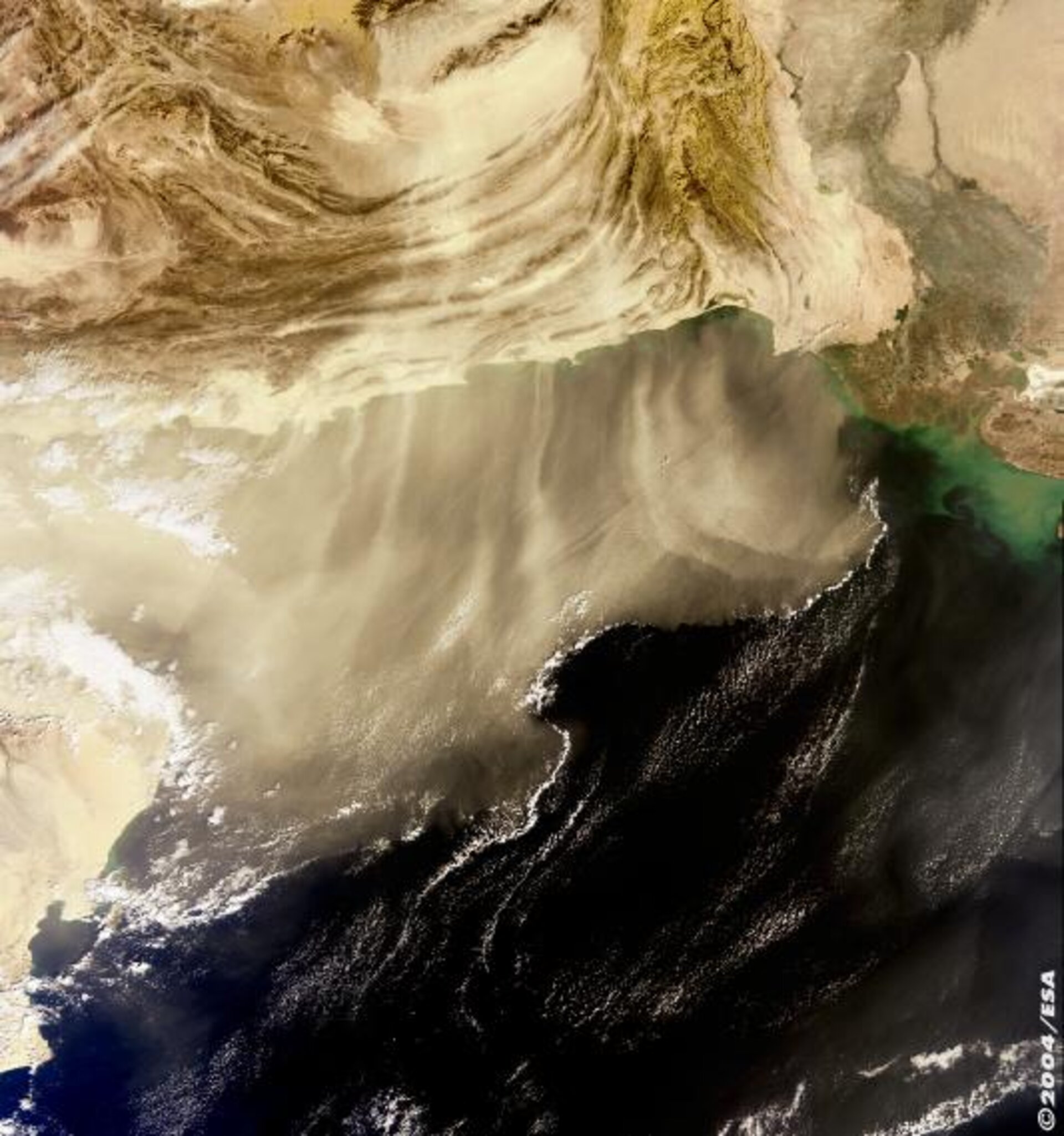 Dust storm in Pakistan as seen by Envisat
