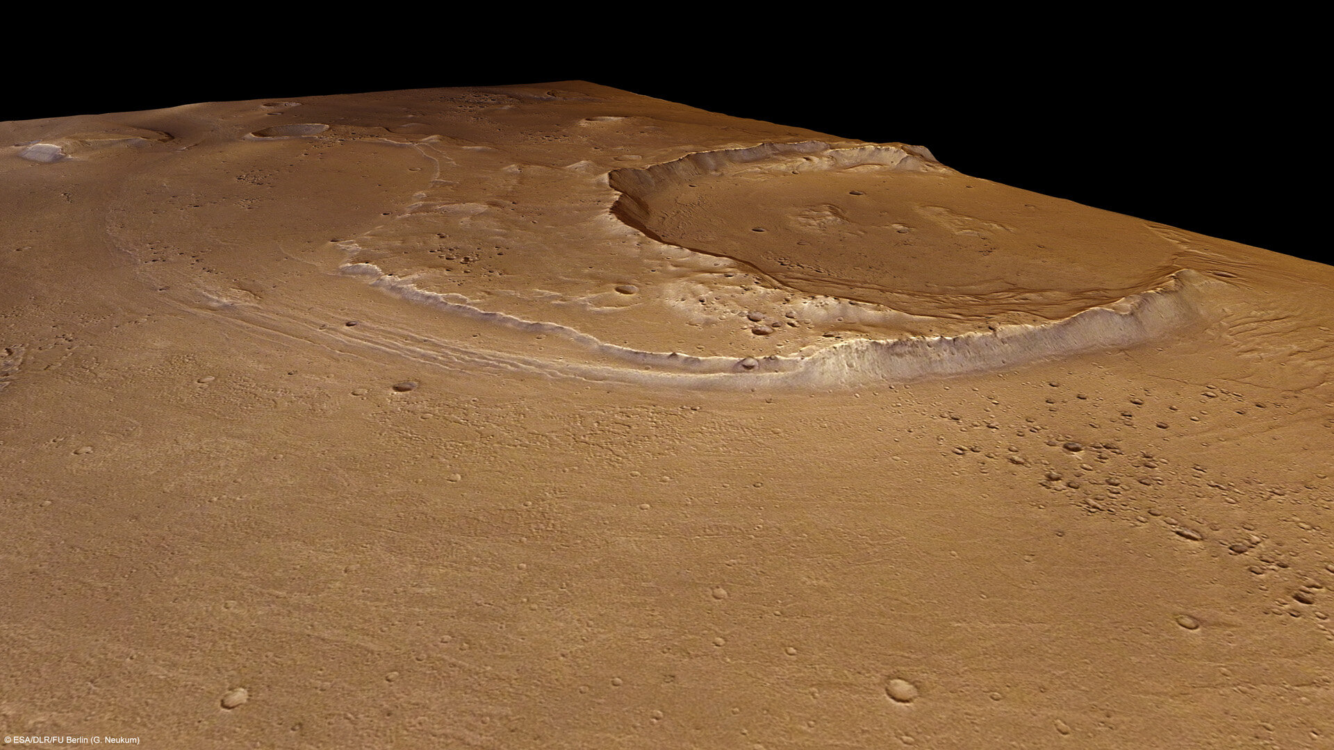 Oraibi crater in perspective