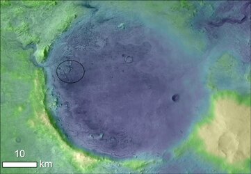 The ancient lakeshore of Jezero crater on Mars